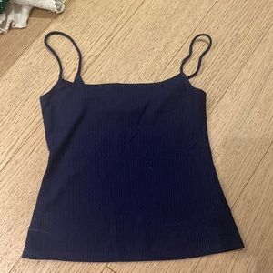 REFORMATION Navy blue ribbed tight tank top